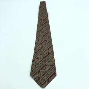 Valenti Gold and Burgundy Silk Tie